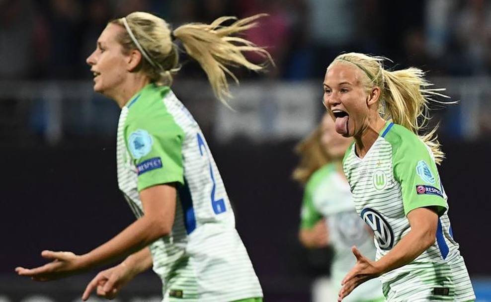 L&#39;1-0 Wolfsburg ai supplementari con Pernille Harder. AFP